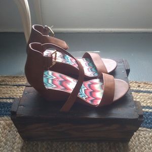 Brown Wedge Heel